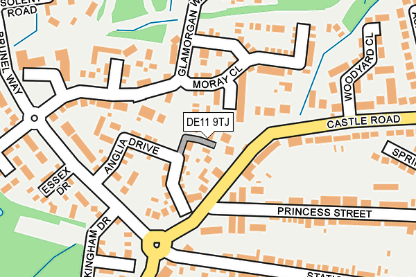 DE11 9TJ map - OS OpenMap – Local (Ordnance Survey)