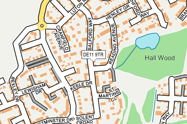 DE11 9TR map - OS OpenMap – Local (Ordnance Survey)