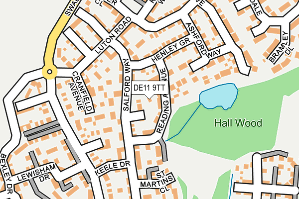 DE11 9TT map - OS OpenMap – Local (Ordnance Survey)