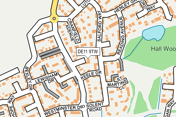 DE11 9TW map - OS OpenMap – Local (Ordnance Survey)