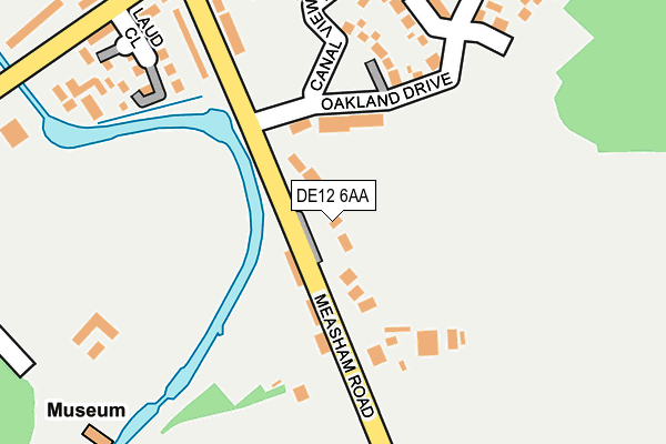 DE12 6AA map - OS OpenMap – Local (Ordnance Survey)