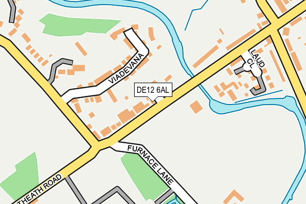 DE12 6AL map - OS OpenMap – Local (Ordnance Survey)