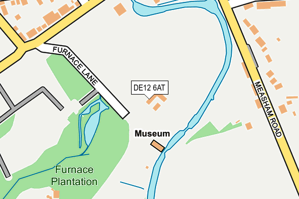 DE12 6AT map - OS OpenMap – Local (Ordnance Survey)