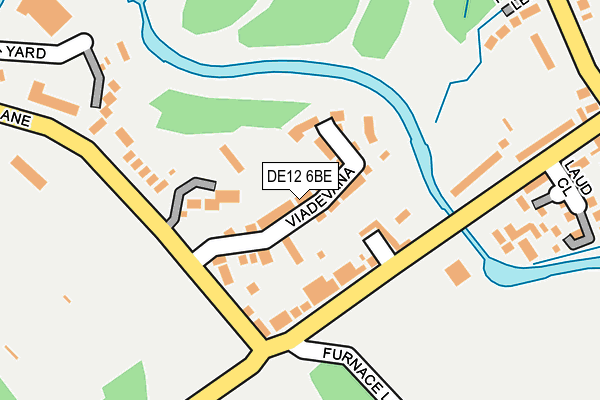 DE12 6BE map - OS OpenMap – Local (Ordnance Survey)