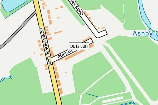 DE12 6BH map - OS OpenMap – Local (Ordnance Survey)