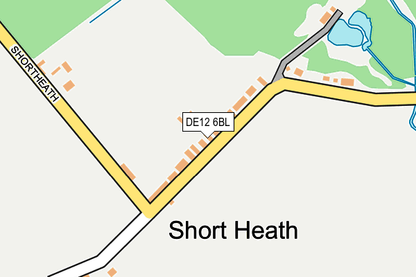 DE12 6BL map - OS OpenMap – Local (Ordnance Survey)