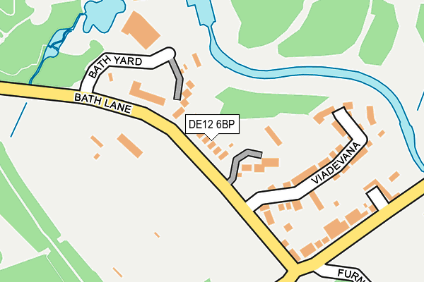 DE12 6BP map - OS OpenMap – Local (Ordnance Survey)