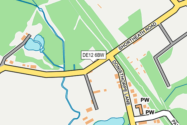 DE12 6BW map - OS OpenMap – Local (Ordnance Survey)