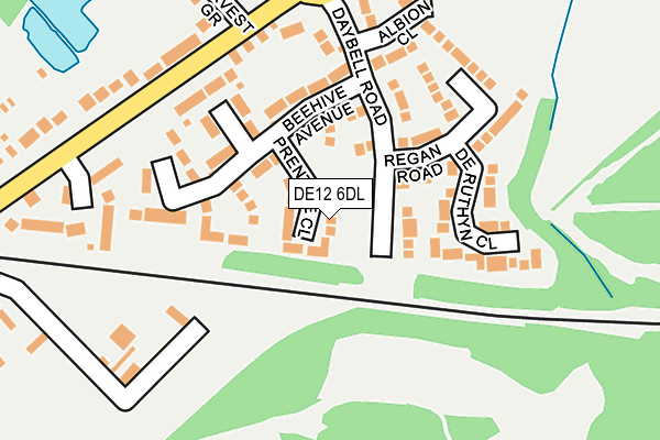 DE12 6DL map - OS OpenMap – Local (Ordnance Survey)