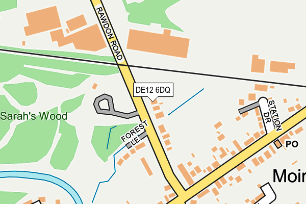 DE12 6DQ map - OS OpenMap – Local (Ordnance Survey)