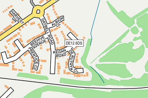 DE12 6DS map - OS OpenMap – Local (Ordnance Survey)