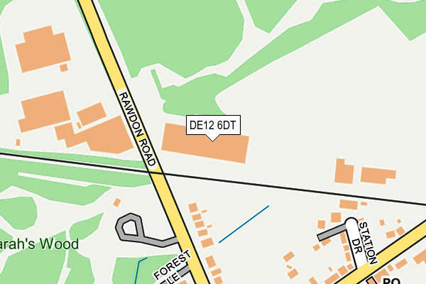 DE12 6DT map - OS OpenMap – Local (Ordnance Survey)