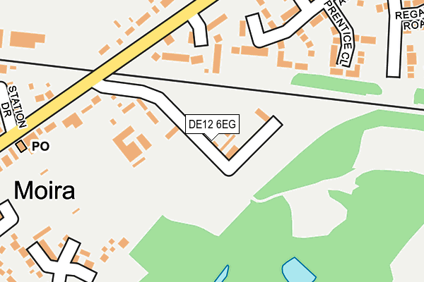 DE12 6EG map - OS OpenMap – Local (Ordnance Survey)