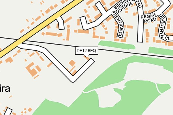 DE12 6EQ map - OS OpenMap – Local (Ordnance Survey)