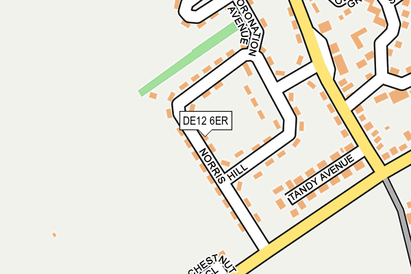 DE12 6ER map - OS OpenMap – Local (Ordnance Survey)