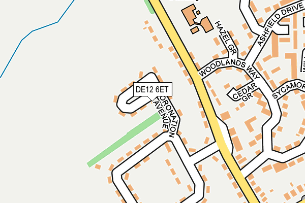 DE12 6ET map - OS OpenMap – Local (Ordnance Survey)