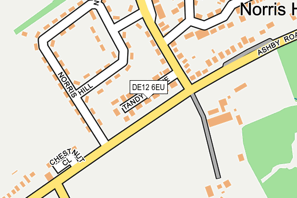 DE12 6EU map - OS OpenMap – Local (Ordnance Survey)