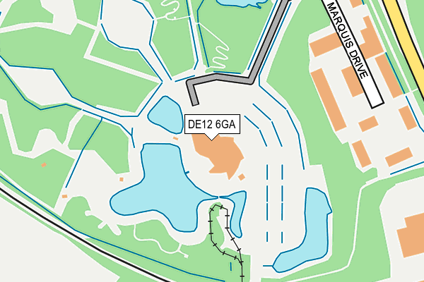DE12 6GA map - OS OpenMap – Local (Ordnance Survey)