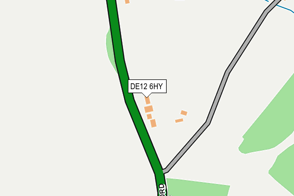 DE12 6HY map - OS OpenMap – Local (Ordnance Survey)