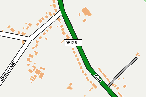 DE12 6JL map - OS OpenMap – Local (Ordnance Survey)