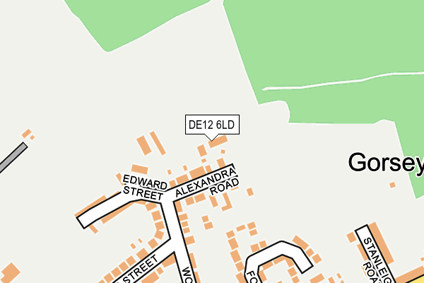 DE12 6LD map - OS OpenMap – Local (Ordnance Survey)