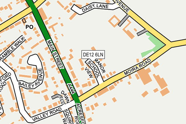 DE12 6LN map - OS OpenMap – Local (Ordnance Survey)