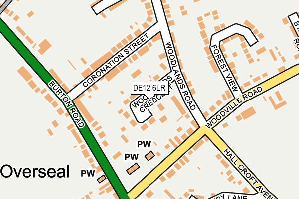 DE12 6LR map - OS OpenMap – Local (Ordnance Survey)