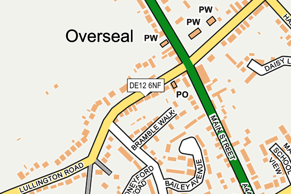 DE12 6NF map - OS OpenMap – Local (Ordnance Survey)