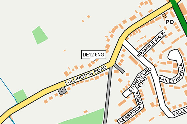 DE12 6NG map - OS OpenMap – Local (Ordnance Survey)