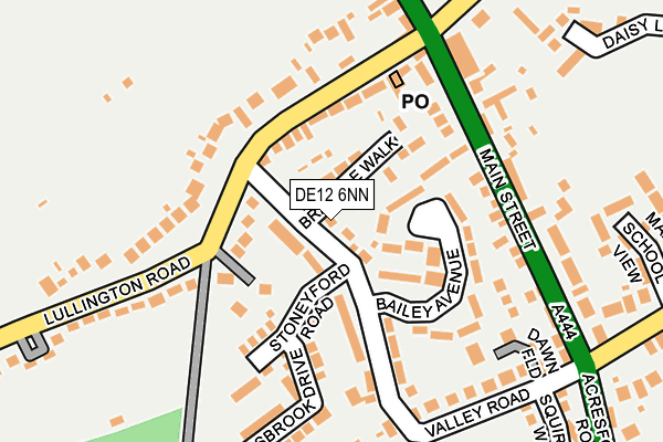DE12 6NN map - OS OpenMap – Local (Ordnance Survey)