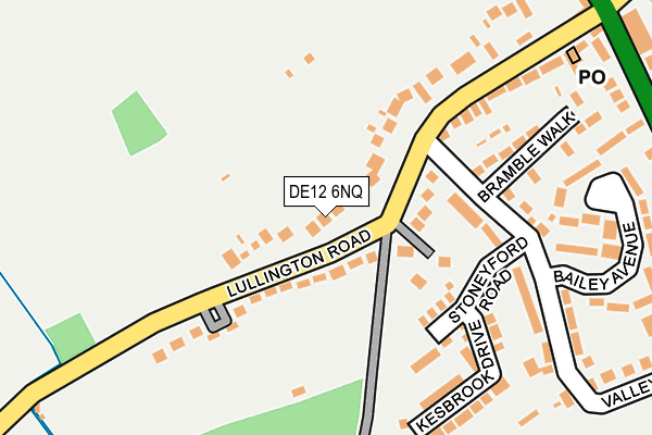 DE12 6NQ map - OS OpenMap – Local (Ordnance Survey)