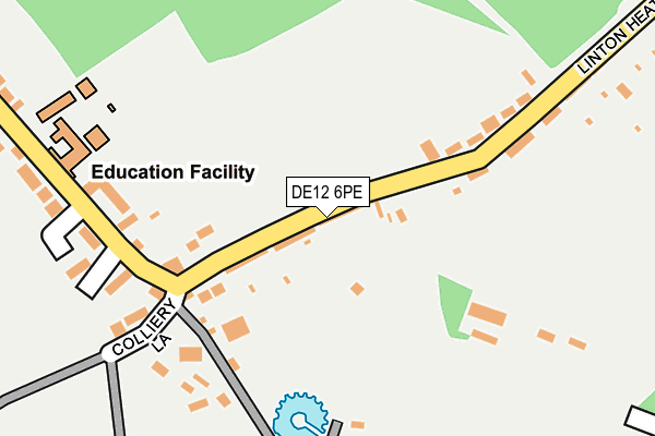 DE12 6PE map - OS OpenMap – Local (Ordnance Survey)