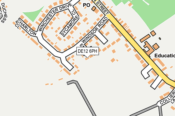 DE12 6PH map - OS OpenMap – Local (Ordnance Survey)