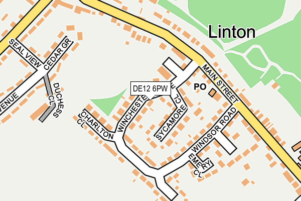 DE12 6PW map - OS OpenMap – Local (Ordnance Survey)