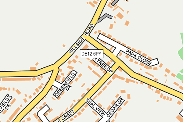 DE12 6PY map - OS OpenMap – Local (Ordnance Survey)
