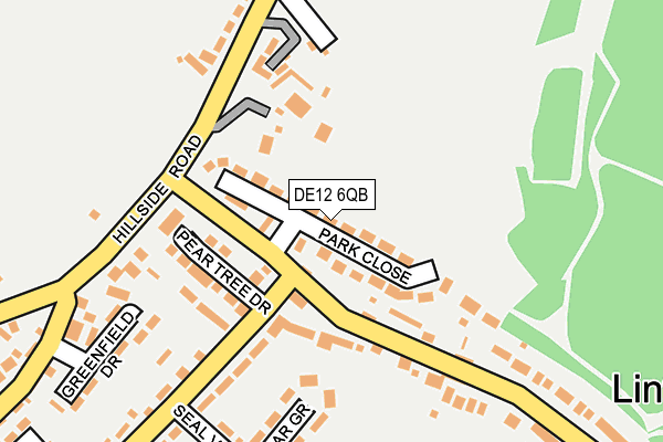 DE12 6QB map - OS OpenMap – Local (Ordnance Survey)