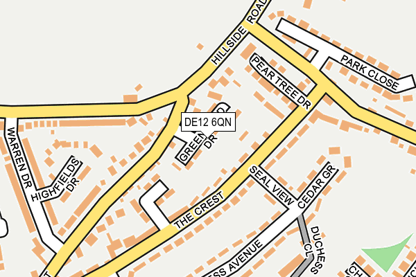 DE12 6QN map - OS OpenMap – Local (Ordnance Survey)