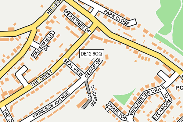 DE12 6QQ map - OS OpenMap – Local (Ordnance Survey)