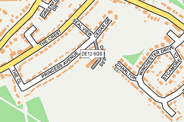 DE12 6QS map - OS OpenMap – Local (Ordnance Survey)