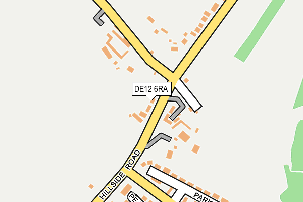 DE12 6RA map - OS OpenMap – Local (Ordnance Survey)
