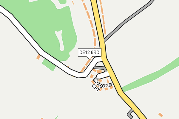 DE12 6RD map - OS OpenMap – Local (Ordnance Survey)