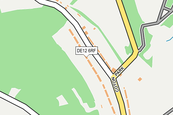 DE12 6RF map - OS OpenMap – Local (Ordnance Survey)