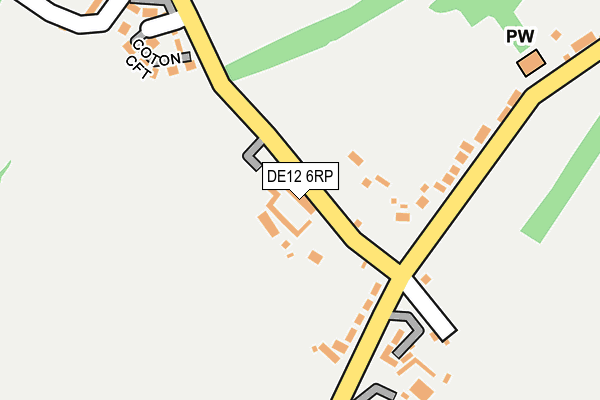 DE12 6RP map - OS OpenMap – Local (Ordnance Survey)