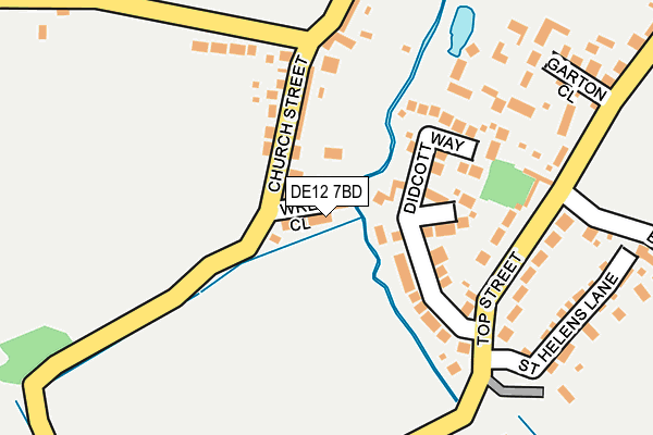 DE12 7BD map - OS OpenMap – Local (Ordnance Survey)