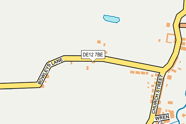 DE12 7BE map - OS OpenMap – Local (Ordnance Survey)