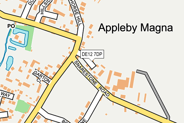 DE12 7DP map - OS OpenMap – Local (Ordnance Survey)