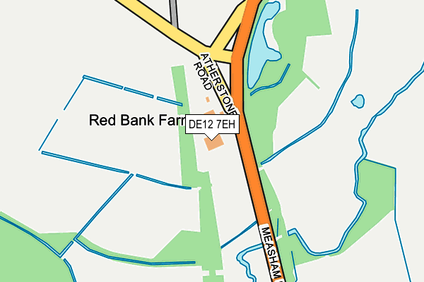 DE12 7EH map - OS OpenMap – Local (Ordnance Survey)