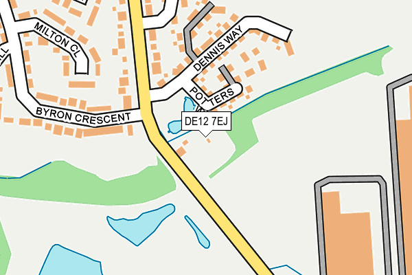 DE12 7EJ map - OS OpenMap – Local (Ordnance Survey)