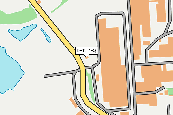 DE12 7EQ map - OS OpenMap – Local (Ordnance Survey)