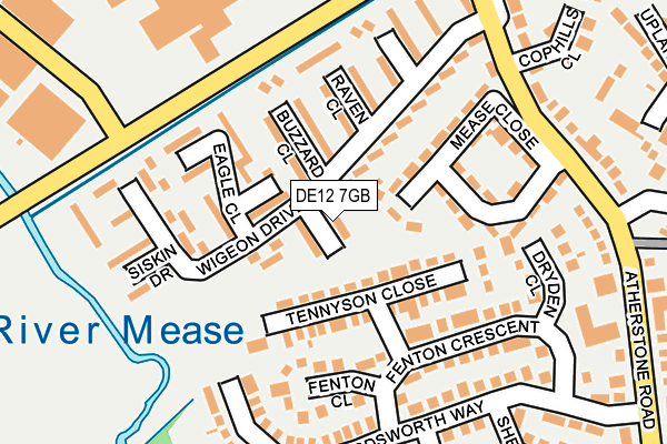 DE12 7GB map - OS OpenMap – Local (Ordnance Survey)